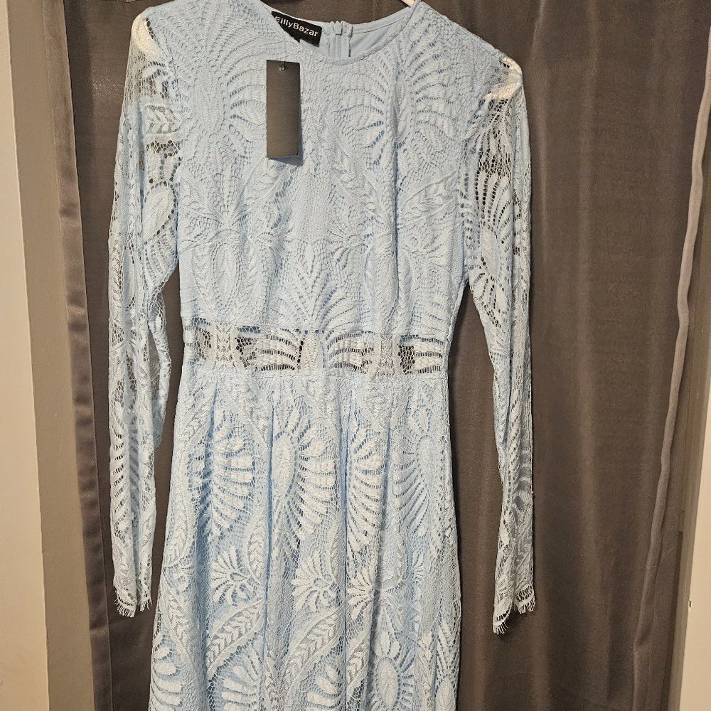 Light blue floral dress
